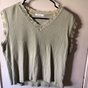 Green Lace Blouse
